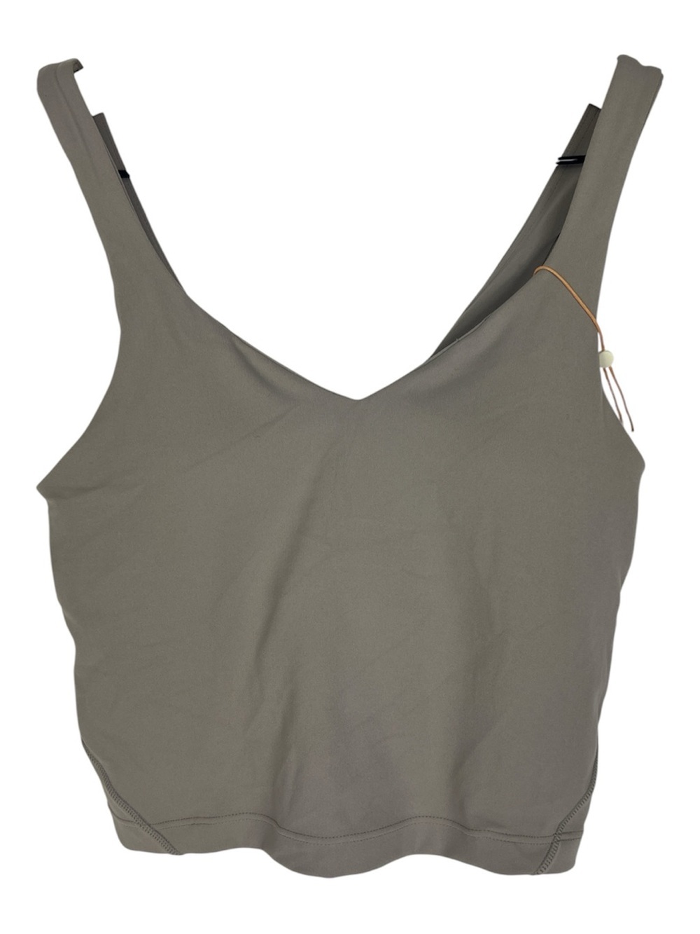 Quince Sz S Ultra-Form V Neck Cropped Tank Morel Gray NWT